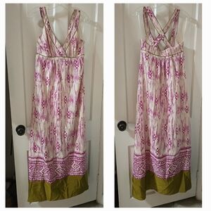 Silk Ann Taylor Empire waist sleeveless summer maxi sundress
